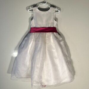 David's Bridal SZ 2 White Formal Dress Flower Girl Formal Concert Recital